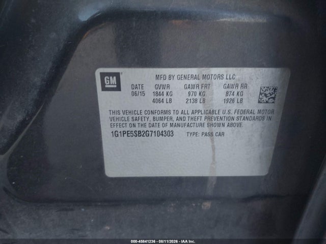 صورة 9 لـ 2016 Chevrolet CRUZE LIMITED 1LT AUTO