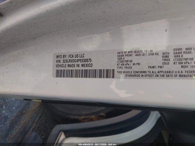 2023 RAM PROMASTER 2500 9