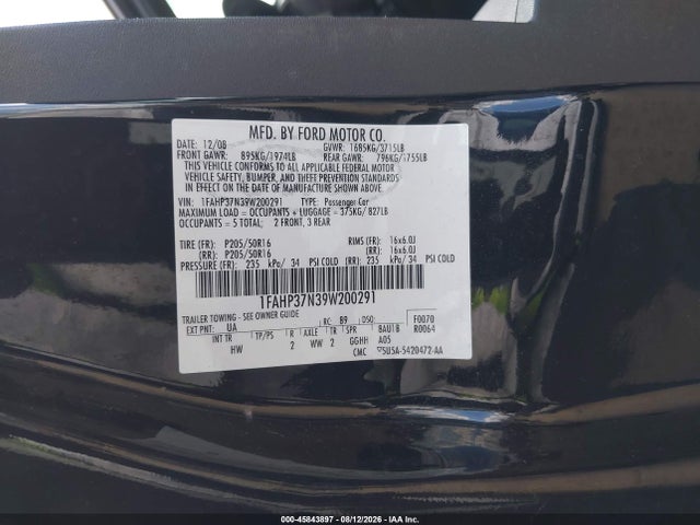 2009 FORD FOCUS SEL 照片 9