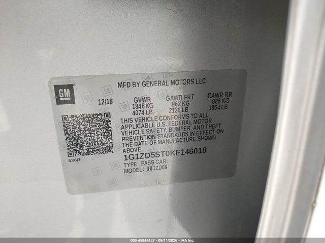 2019 CHEVROLET MALIBU LT 9