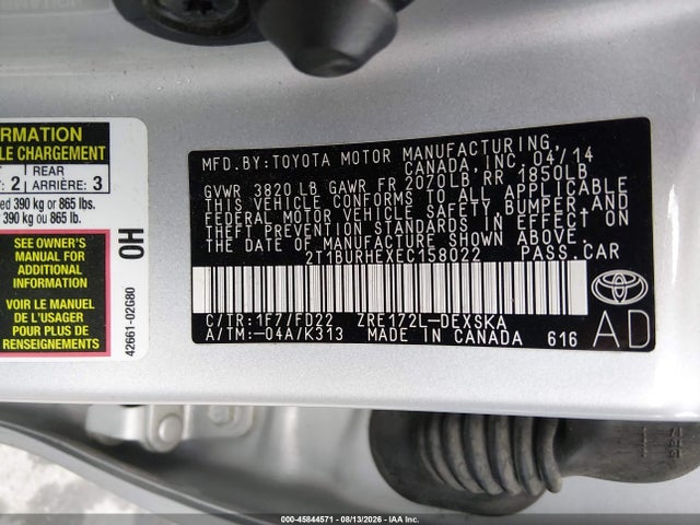 صورة 9 لـ 2014 Toyota COROLLA S PLUS