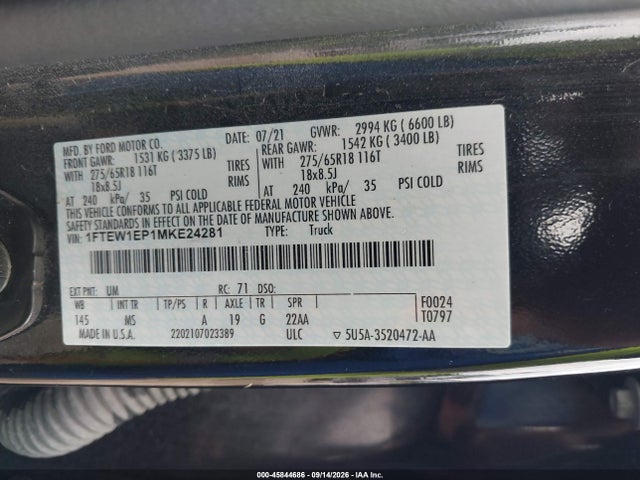 2021 FORD F-150 XLT 9