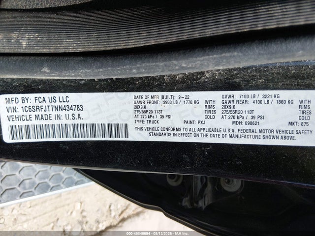 2022 RAM 1500 LARAMIE 4X4 5'7 BOX 9