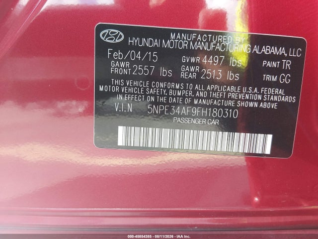 صورة 9 لـ 2015 Hyundai SONATA SPORT