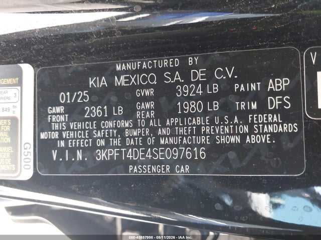 2025 KIA K4 LXS 照片 9
