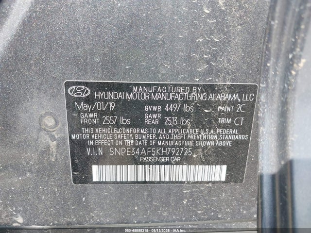 2019 Hyundai SONATA SEL 照片 9