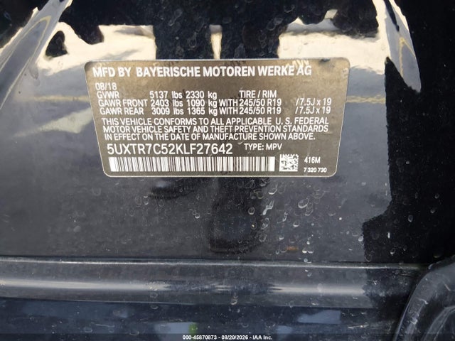2019 BMW X3 SDRIVE30I 9