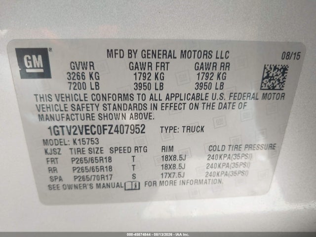 2015 GMC SIERRA 1500 SLT — миниатюра 9
