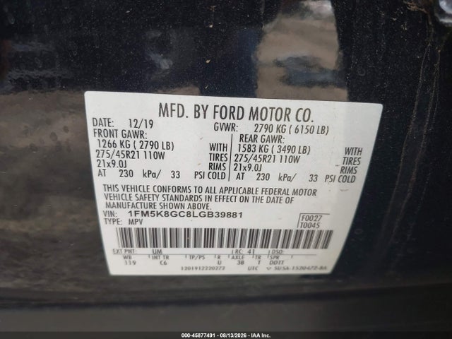 2020 FORD EXPLORER ST 9
