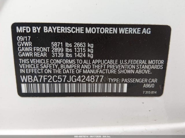 2018 BMW ALPINA B7 XDRIVE 照片 9