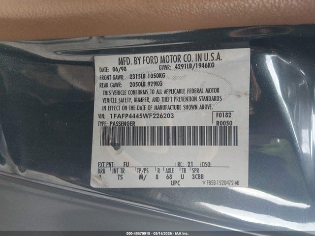 1998 FORD MUSTANG photo 9
