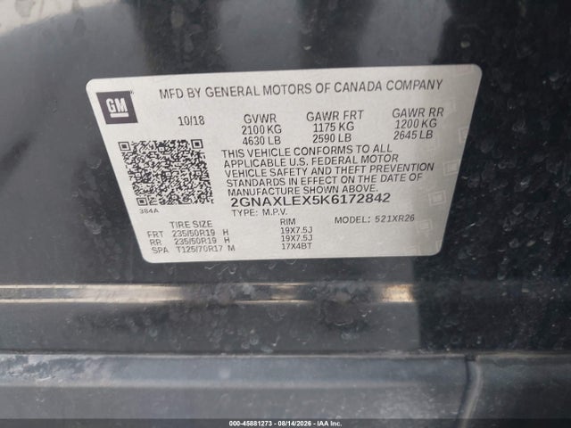 2019 CHEVROLET EQUINOX LT 9
