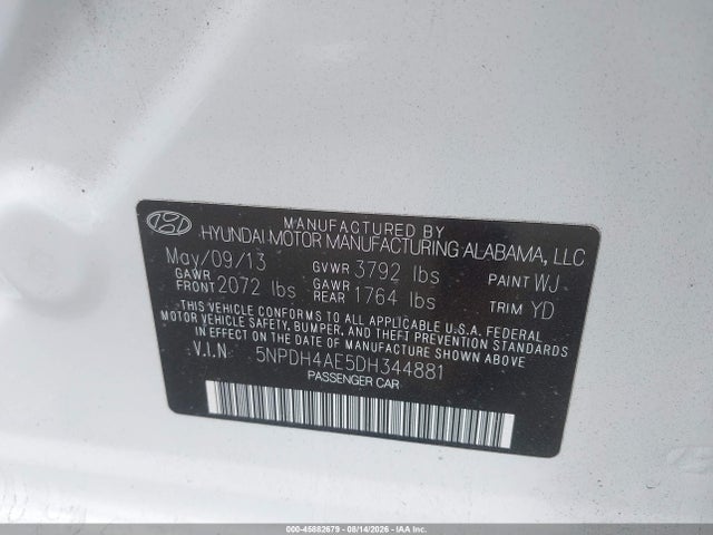 2013 Hyundai ELANTRA GLS — фото 9
