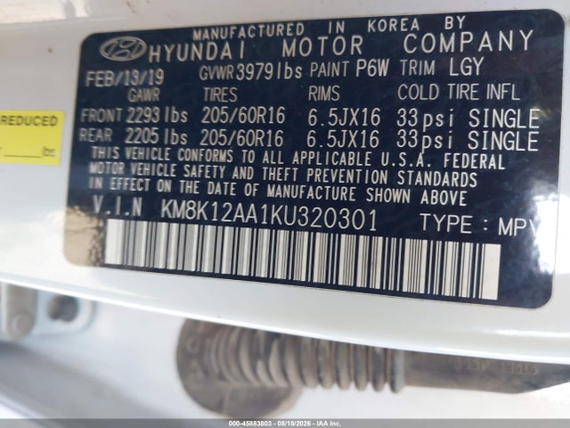 2019 HYUNDAI KONA SE 9