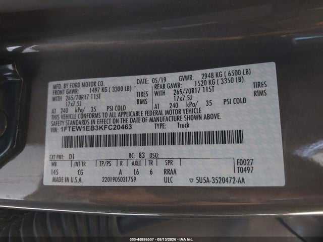 2019 FORD F-150 XL 9
