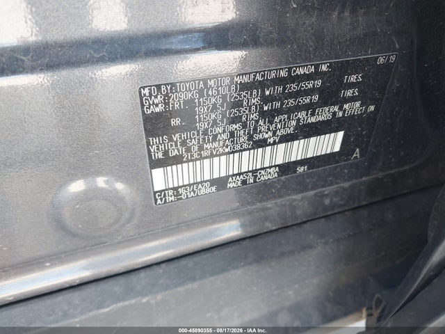 2019 TOYOTA RAV4 XLE PREMIUM 9