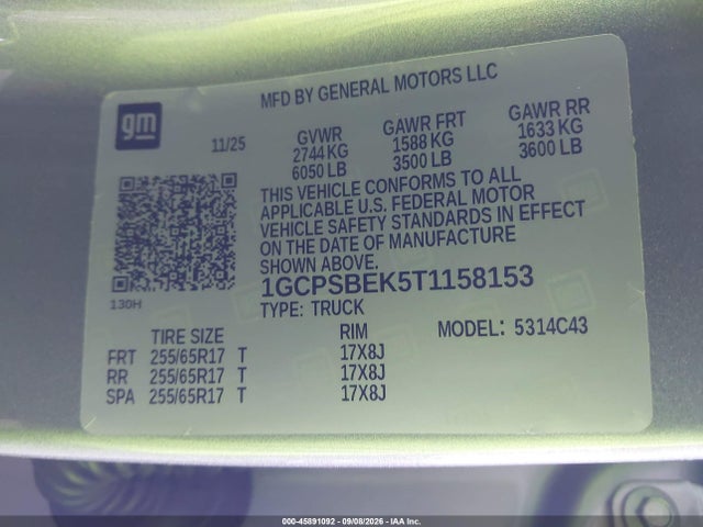 2026 CHEVROLET COLORADO WT, RWD 9