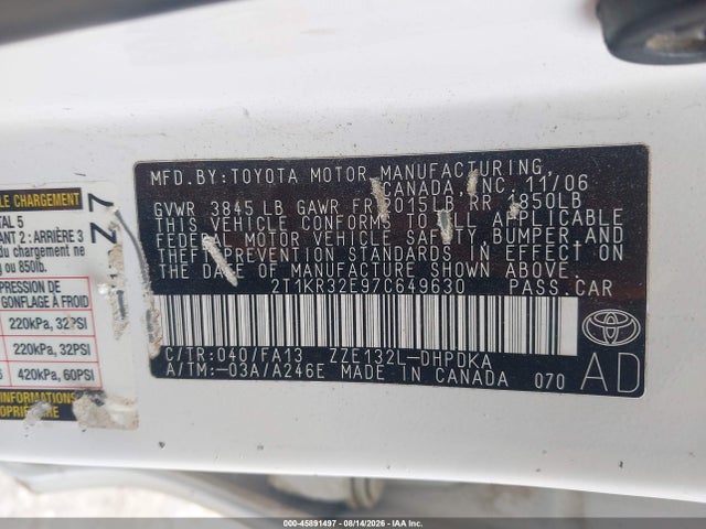 2007 Toyota MATRIX 照片 9