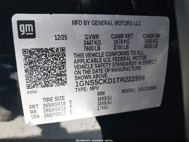 2026 CHEVROLET SUBURBAN 9