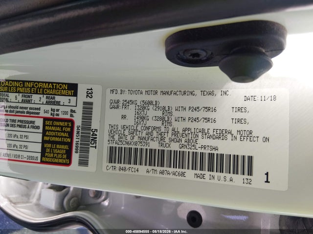 2019 Toyota TACOMA SR5 V6 照片 9