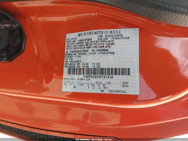 صورة 9 لـ 2004 FORD MUSTANG GT