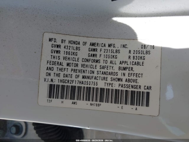 2017 Honda ACCORD SPORT SE photo 9