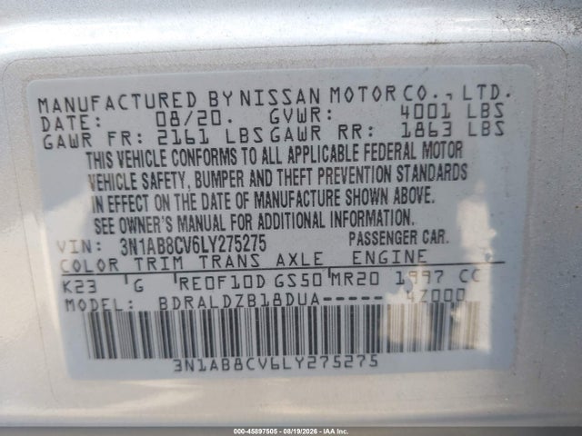 صورة 9 لـ 2020 Nissan SENTRA SV XTRONIC CVT
