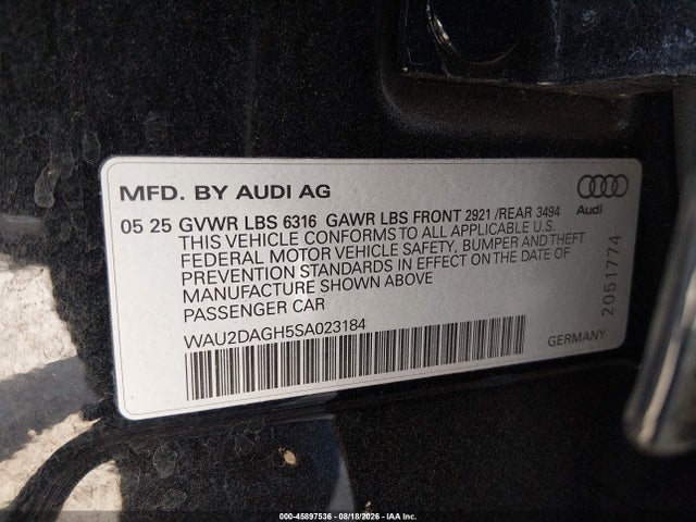 2025 AUDI A6 E-TRON PREMIUM PLUS 9