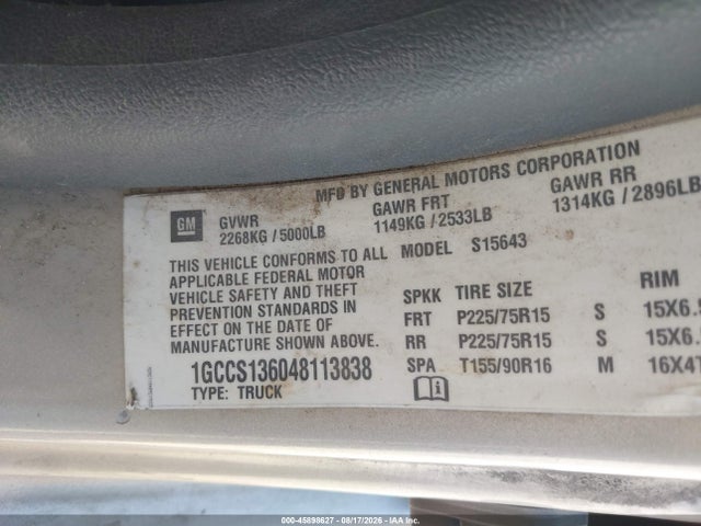 2004 Chevrolet COLORADO LS 照片 9
