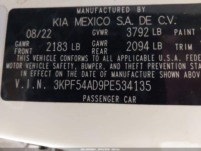 2023 KIA FORTE GT-LINE 9