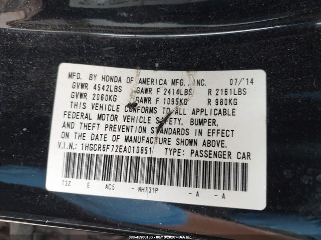 2014 Honda ACCORD HYBRID TOURING 照片 9