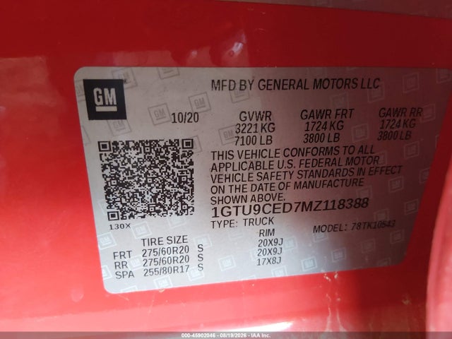 2021 GMC SIERRA 1500 photo 9
