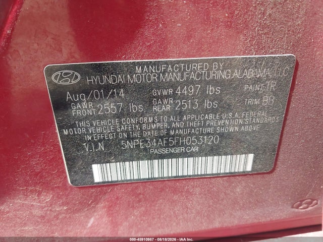 2015 Hyundai SONATA SPORT 照片 9