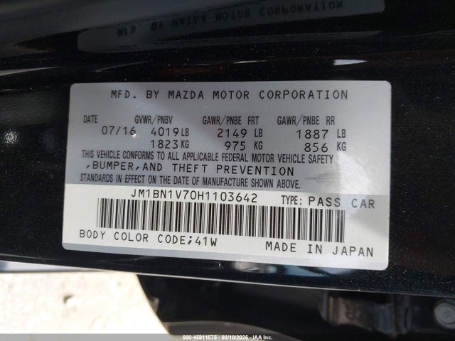 2017 Mazda MAZDA3 TOURING photo 9