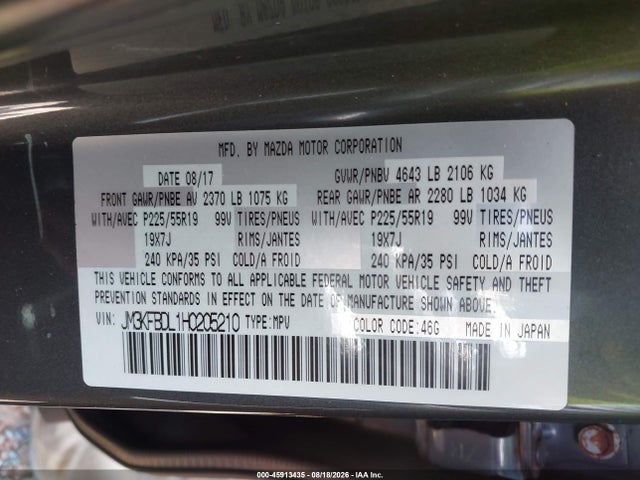 2017 MAZDA CX-5 GRAND SELECT 9