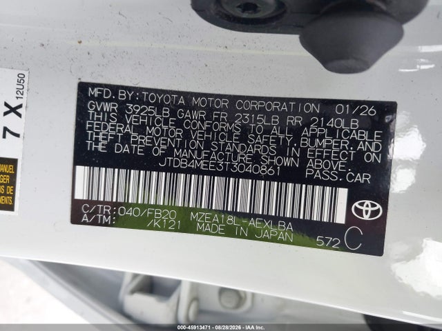 2026 TOYOTA COROLLA LE 9