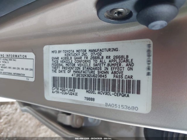 صورة 9 لـ 2002 Toyota CAMRY XLE