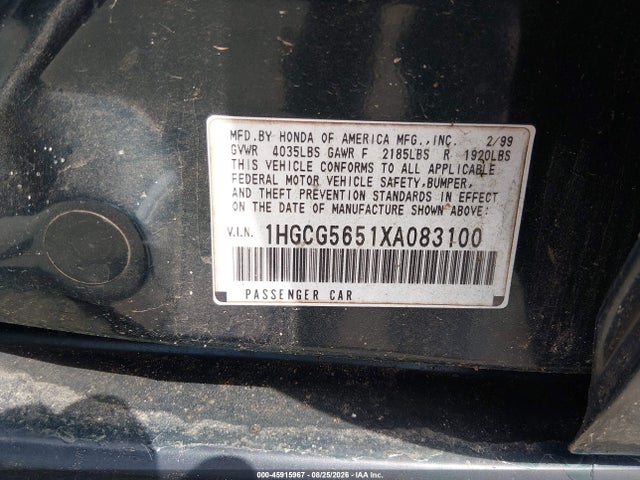 صورة 9 لـ 1999 Honda ACCORD EX