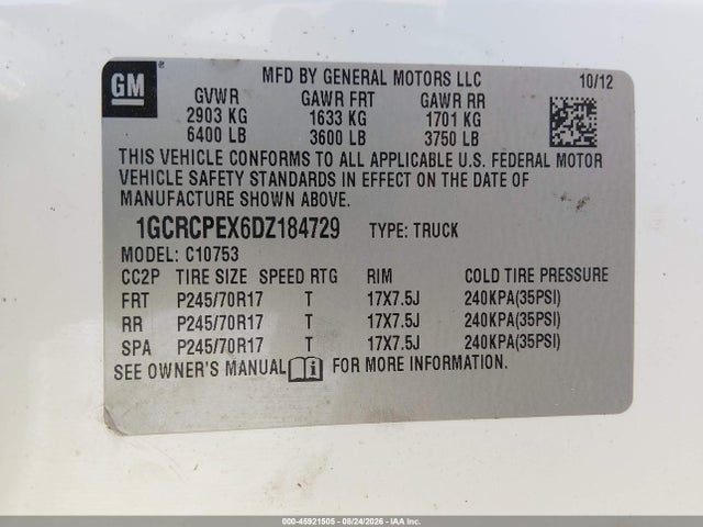 2013 Chevrolet SILVERADO 1500 WORK TRUCK 照片 9
