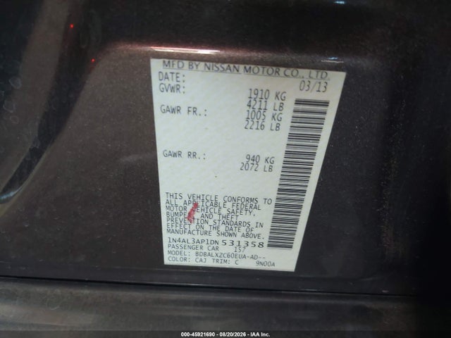 صورة 9 لـ 2013 Nissan ALTIMA 2.5 SL