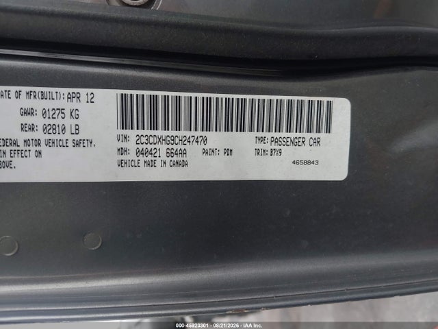 2012 Dodge CHARGER SXT 照片 9