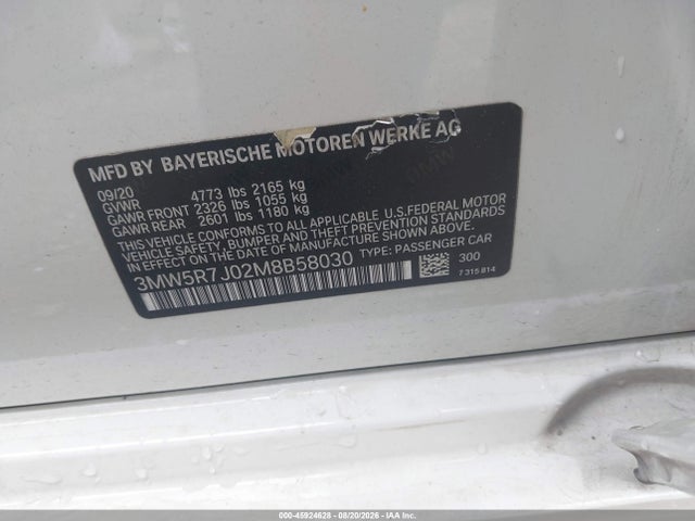 2021 BMW 330I XDRIVE 照片 9