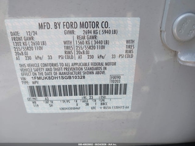 2025 FORD EXPLORER ACTIVE 9