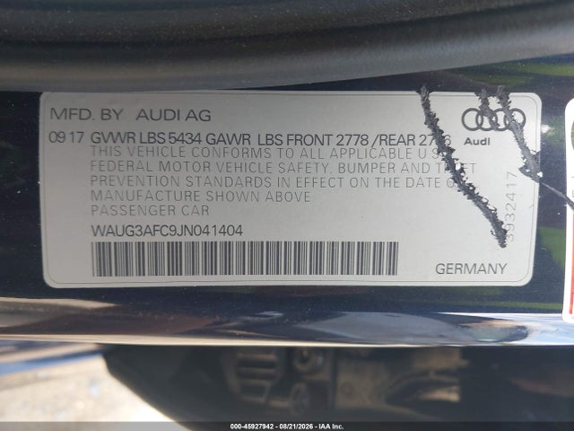 2018 AUDI A6 PREMIUM PLUS 9