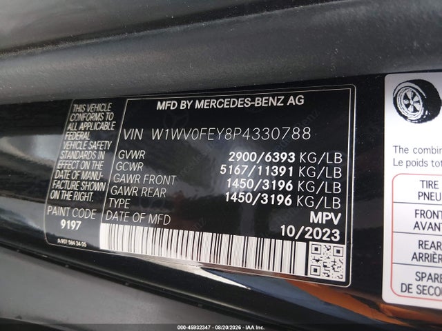 2023 MERCEDES-BENZ METRIS 9