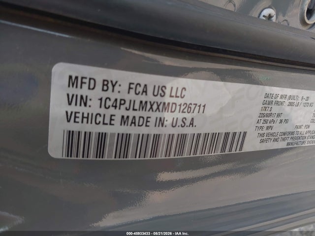 2021 JEEP CHEROKEE LATITUDE LUX FWD 9