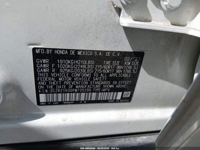 2023 HONDA HR-V 2WD LX 9