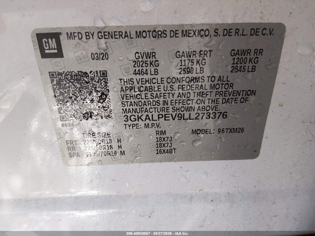 2020 GMC TERRAIN FWD SLT 9
