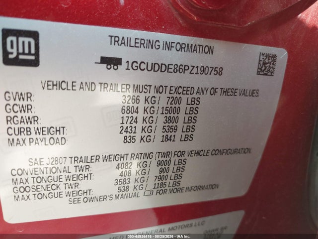 2023 CHEVROLET SILVERADO 1500 4WD STANDARD BED LT 9
