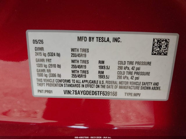 2026 TESLA MODEL Y PREMIUM/REAR-WHEEL DRIVE 9